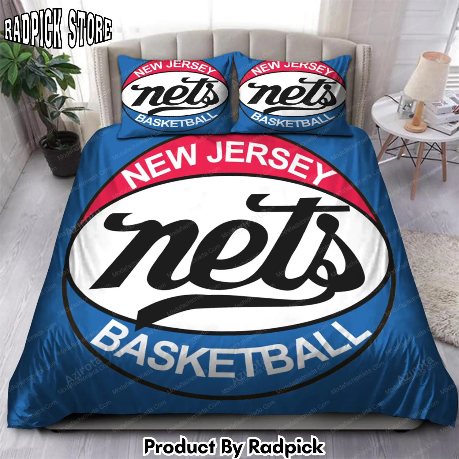 Radpick logo brooklyn nets 141 bedding sets rp3279029
